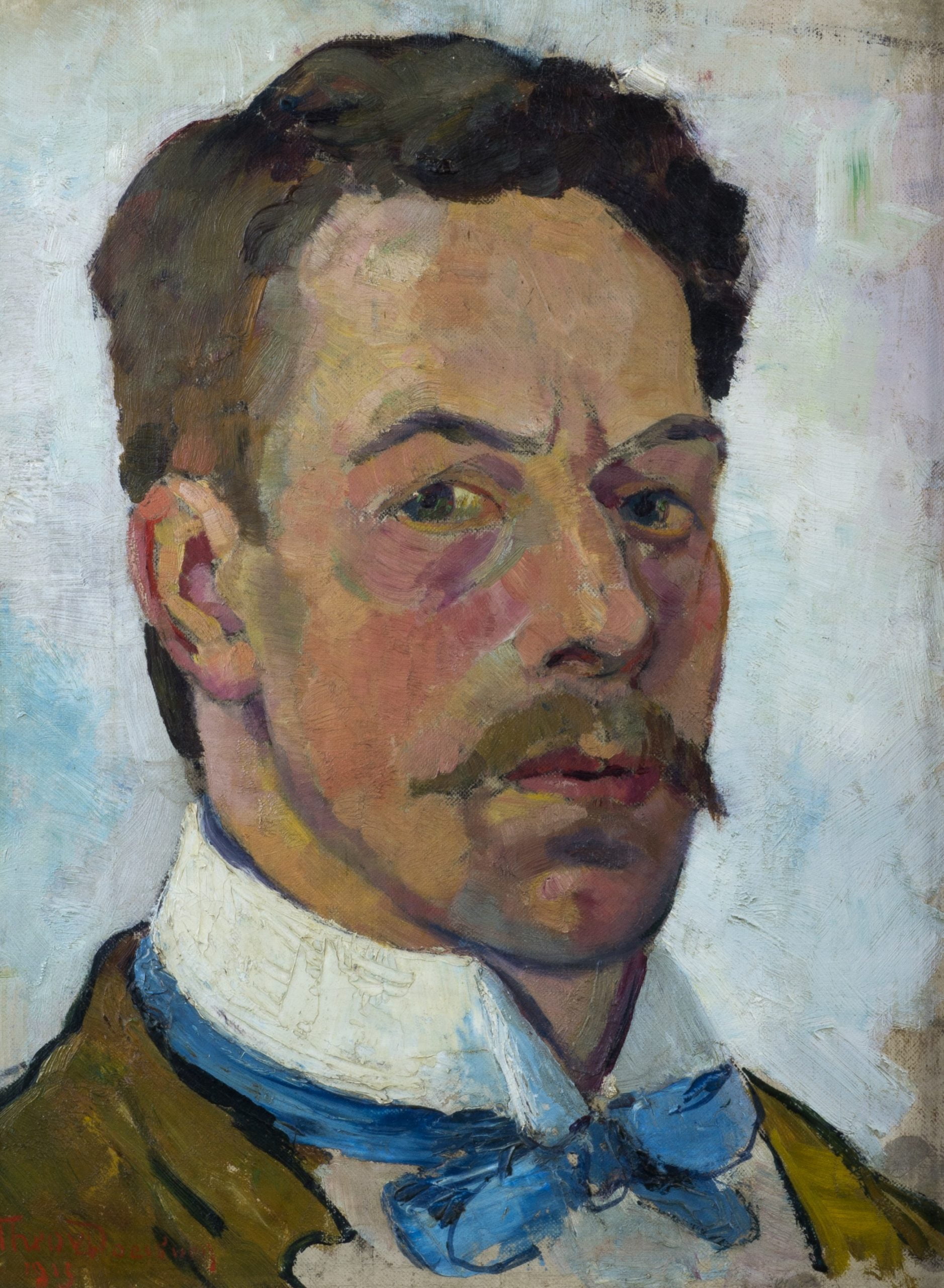 Theo van Doesburg, zelfportret op 30-jarige leeftijd, 1913, olieverf op doek, Rijksdienst voor het Cultureel Erfgoed